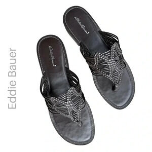 EDDIE BAUER | NWOT | WOMEN’s T-STRAP FLAT SLIDE SANDAL | SIZE: 8.5